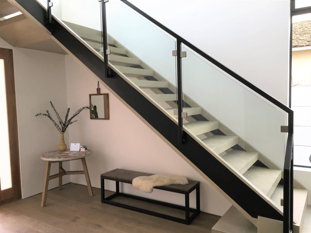 Bathroom remodel with custom vanity and tile detail